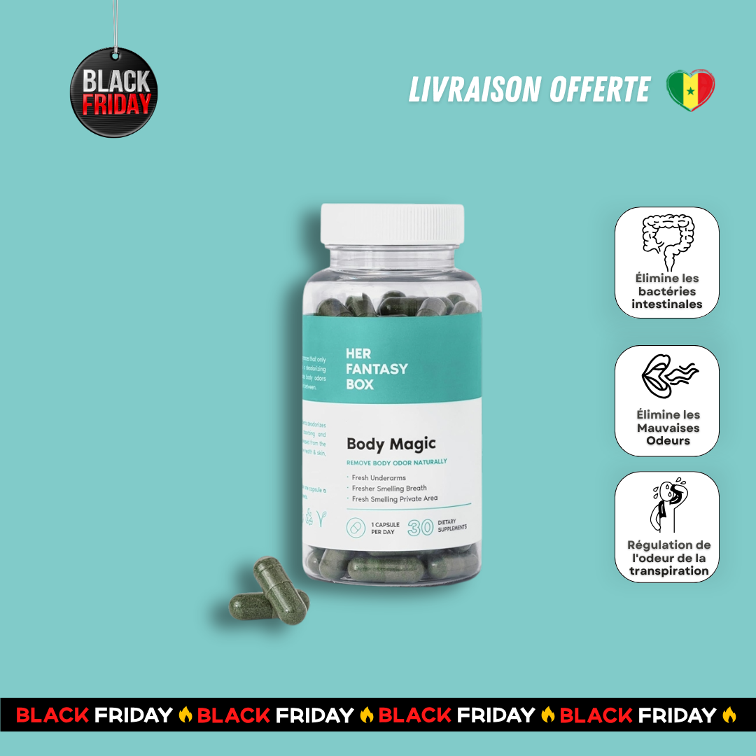 Body Magic - Les capsules de chlorophylle éliminent les odeurs corporelles