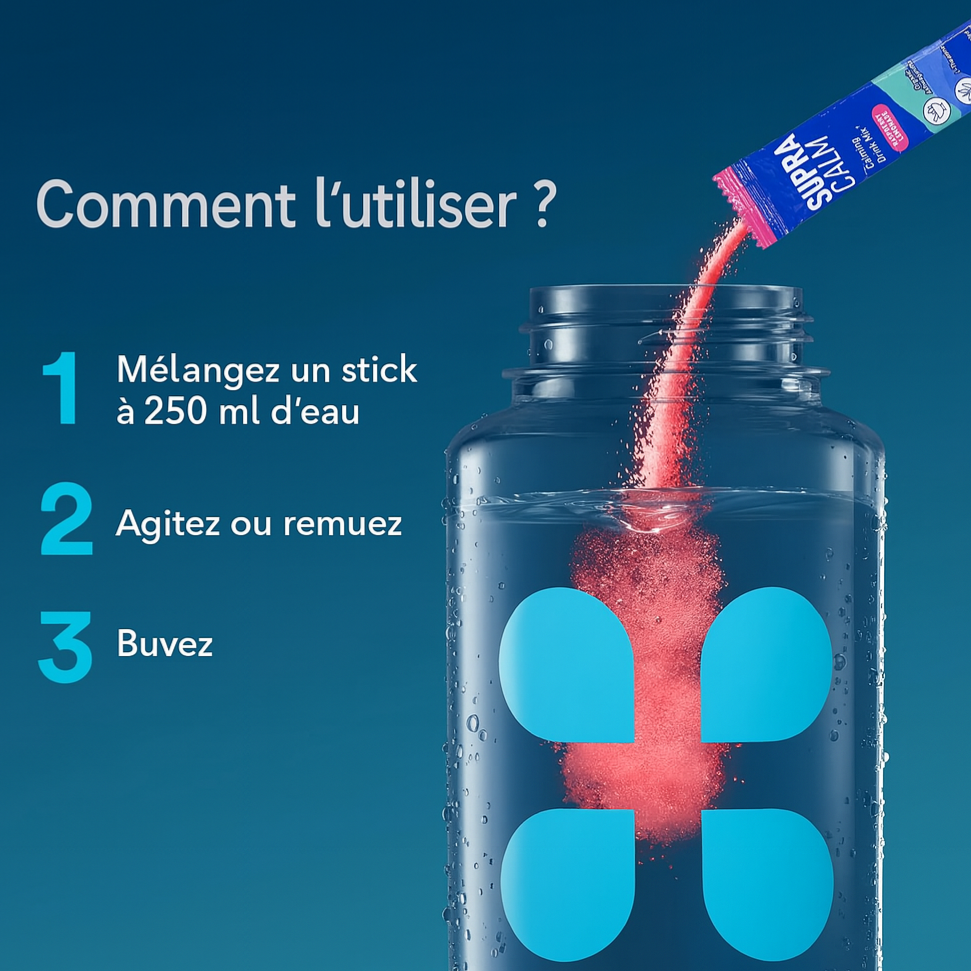 SUPRACALM™ –  Dites a dieux au stress quotidien, ventre et visage gonflés