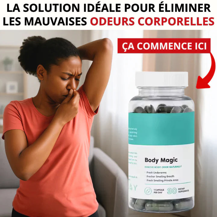 Body Magic - Les capsules de chlorophylle éliminent les odeurs corporelles