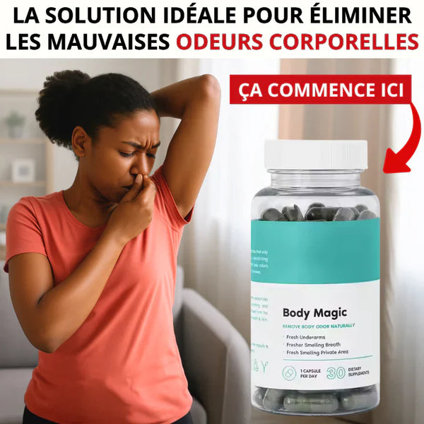 Body Magic - Les capsules de chlorophylle éliminent les odeurs corporelles