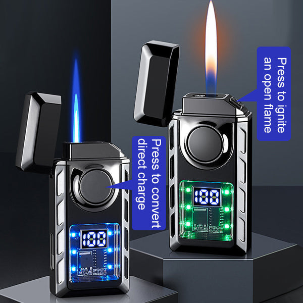 Briquet Double Flamme Haute Performance avec Éclairage Multicolore